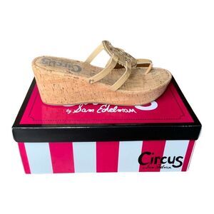 Circus by Sam Edelman Women's Rocky Wedge Sandal Almond Size 8.5M US